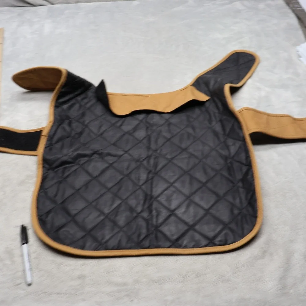 Carhartt Dog Chore Coat Large Brown Duck Canvas Quilted Lined Adjustable Outdoor